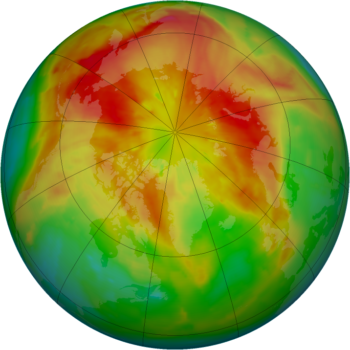 Arctic ozone map for 18 March 2012